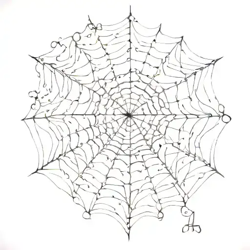 Spider Web With Serbian 4 S Letter