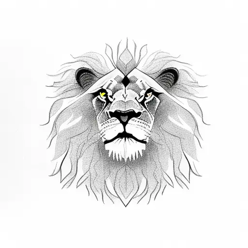 Lion With A Very Big Head