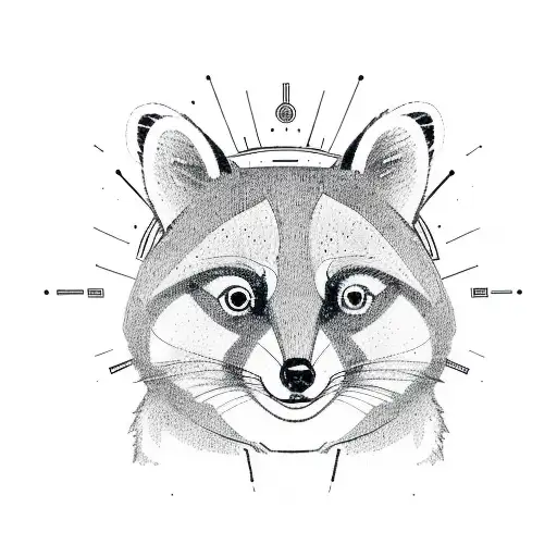 Clock And Subwoofer With Red Accent Trash Panda Style