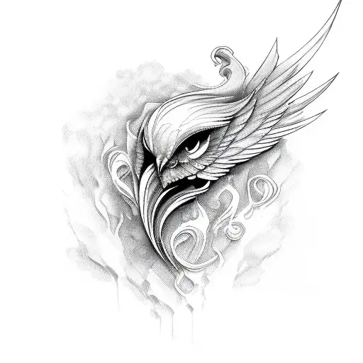 Phoenix Pour Le Dos Sur Une Femme