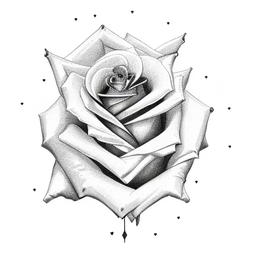 Rose With Heartbeat For Stem