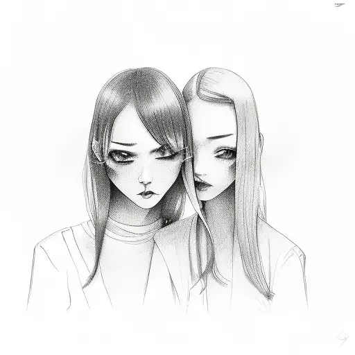 Lesbian Couple And Rainbow