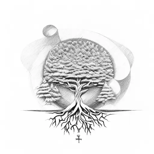 Tree Of Life With Cross