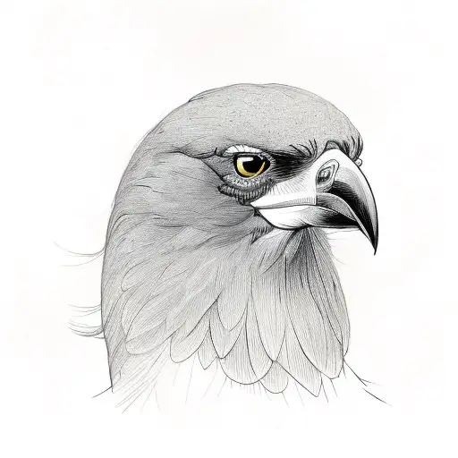 Head Of A Crow Using Lineated Crown