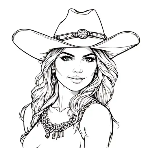 Western Cowgirl Stamp
