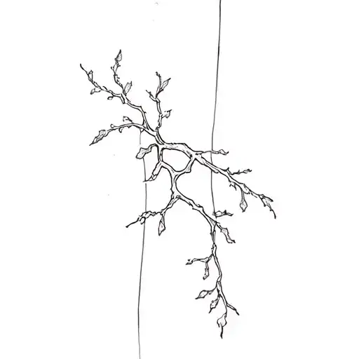 A Tree Branch On A Person's Wrist