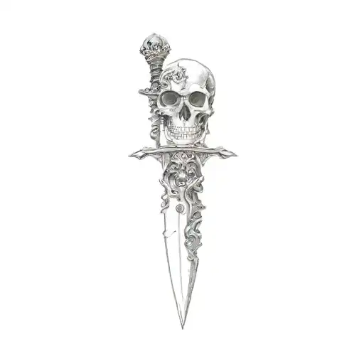 A Sword With A Skull On It
