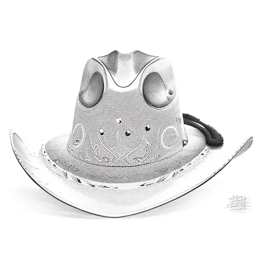 A Cowboy Hat Adorned With Skater Silhouettes