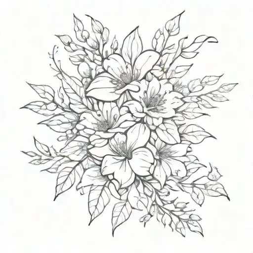 Flowers And Plant Branches