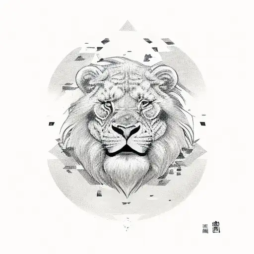 Leo Sign Brushed With Kanji