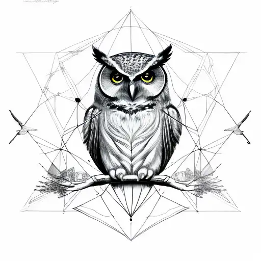 Owl With Geometry