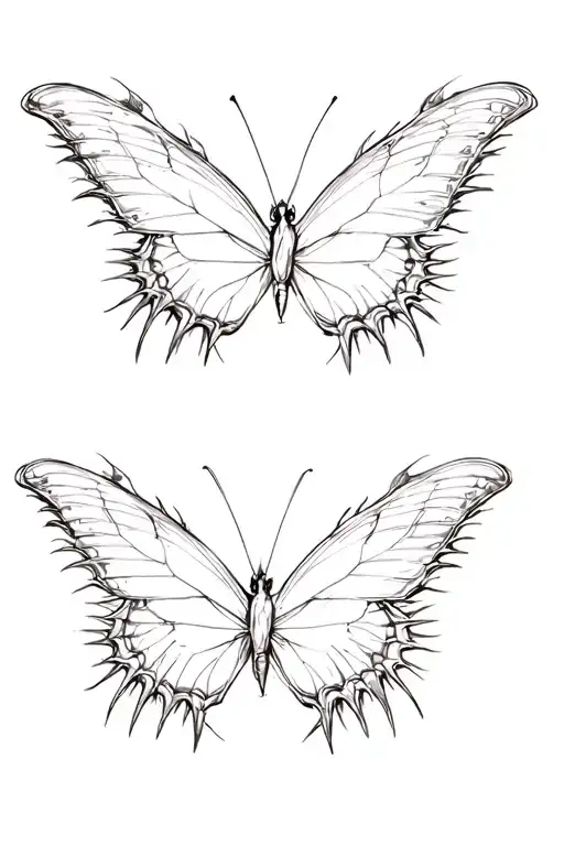Butterfly In Spikes