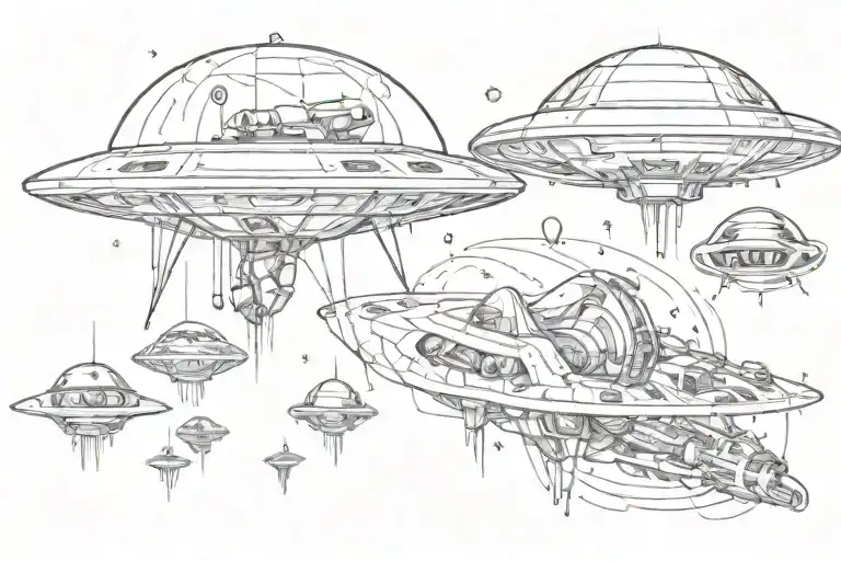 Alien Ufo Space Collage