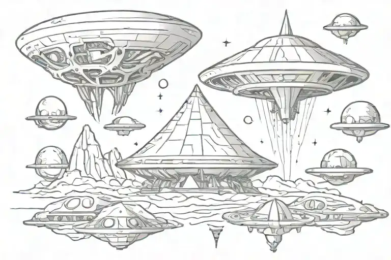Alien Ufo Space Collage