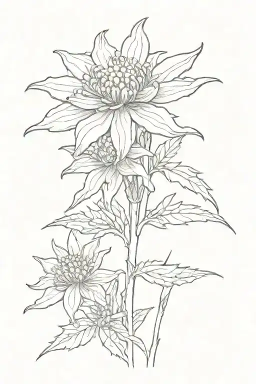 Edelweiss Flower With Stem