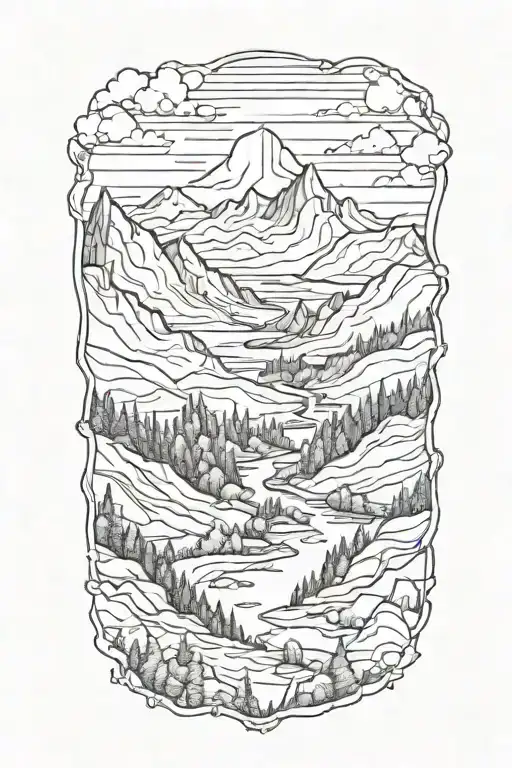 Scar Coverage Mountain Landscape