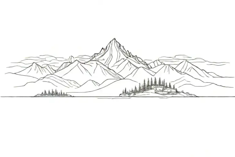 Mountain To City Landscape