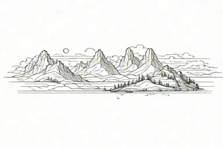 Mountain To City Landscape