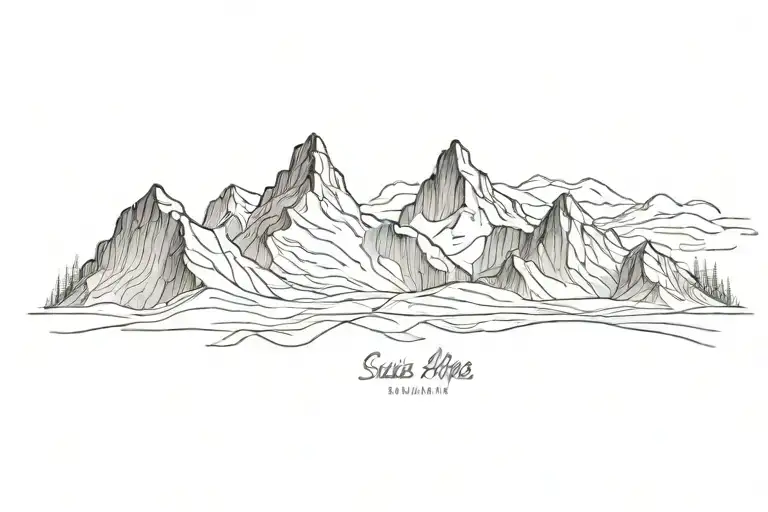 Swiss Alps Mountain Range