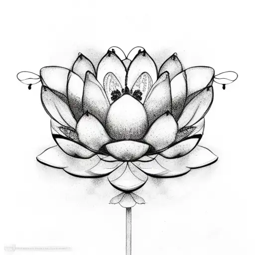 Butterflies And Lotus Flower