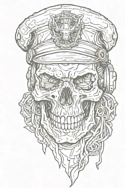 Military Skull Wearing