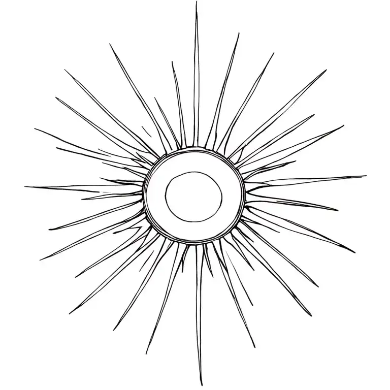 Sun Eye Pupil Delicate Long Rays Upwards