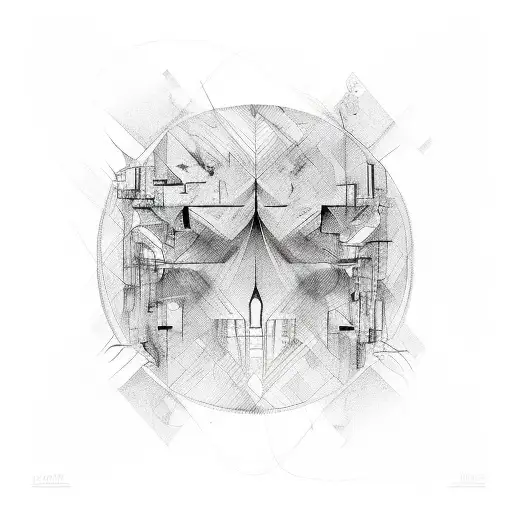 An Abstract Line Drawing Of A Person Engaged In Art Therapy