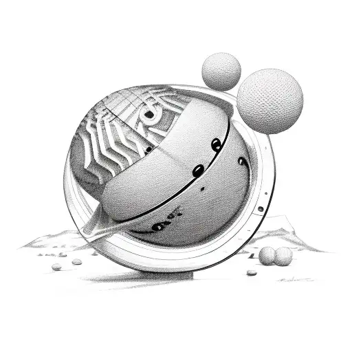 Red Robin On Top Of A Tennis Ball