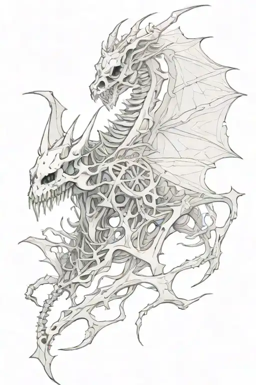 Decaying Dragon Skeleton High Detail