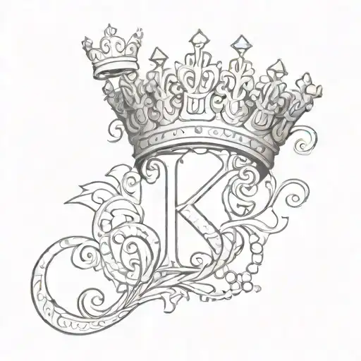 Writngtext Ms Alphabets With Crown