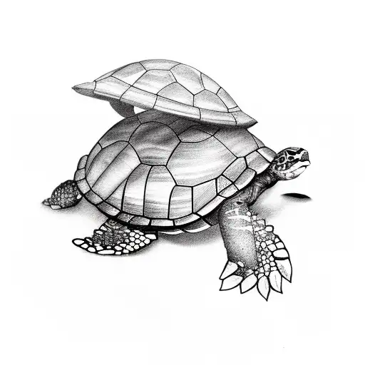 Turtle Drinking Coffee