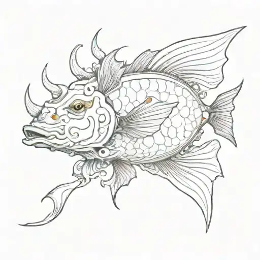 A Mixed Creature Of A Fish And A Bull