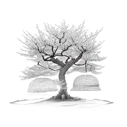 Cherry Blossom Tree Mixed With Viking Tree