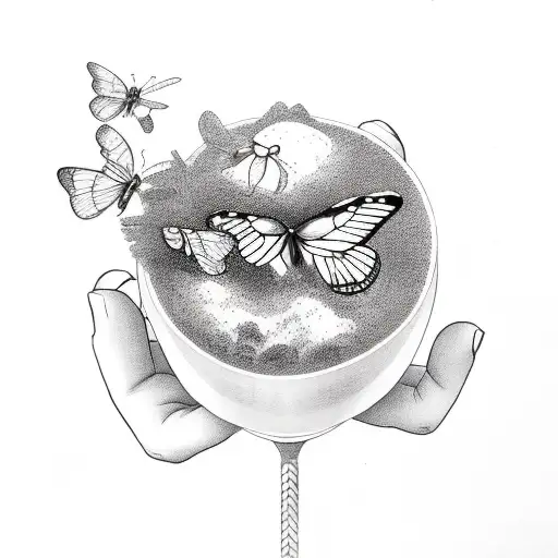 Baby Hand With Butterflyies