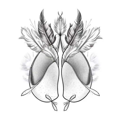 A Whimsical Tattoo Featuring A Ballet Slipper Transformed Into A Bird With Intricate Feather Details