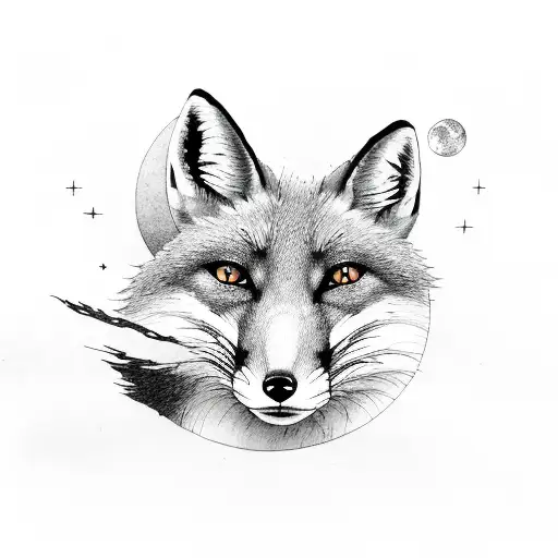 A Fox And Moon