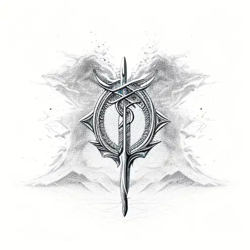 Poseidons Trident With Water