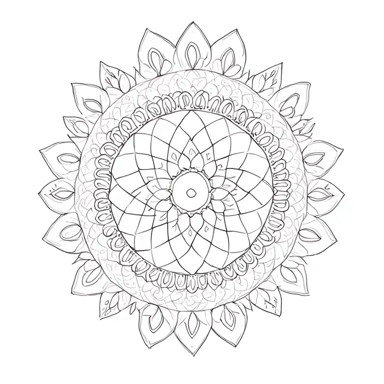 Mandala Design Incorporating Elements