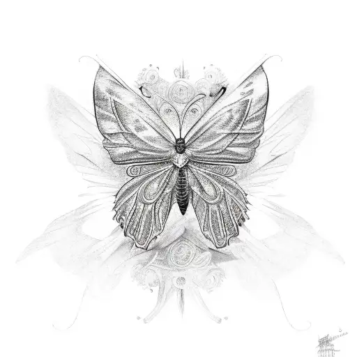 Butterfly With An Angel Around It