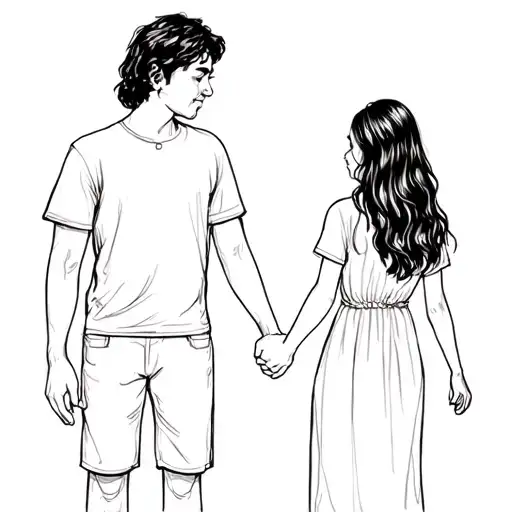 Man Daughter Holding Hands