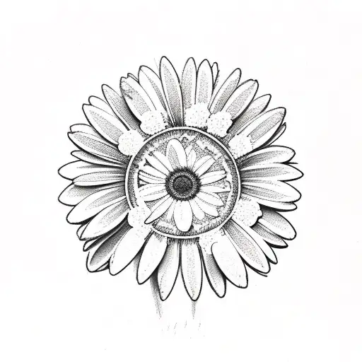 Daisy Flowers Bursting Open A Wooden Box