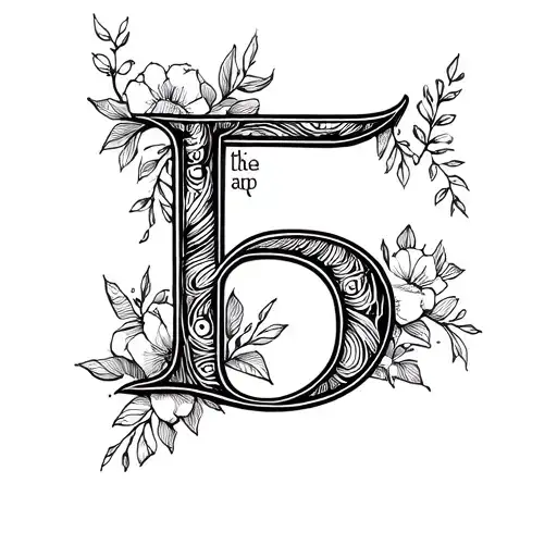 A Family Tatoo With The Letter F And Number 5