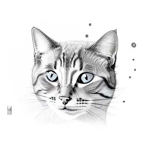 A Design Showcasing A Happy Cat Playing A Guitar