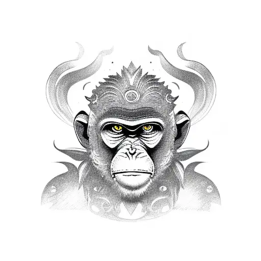 Monkey Figurine In Azteca Style