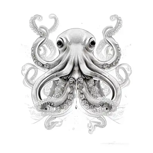 Colorful Octopus With An Xwing Fighter In One Of Its Tentacles