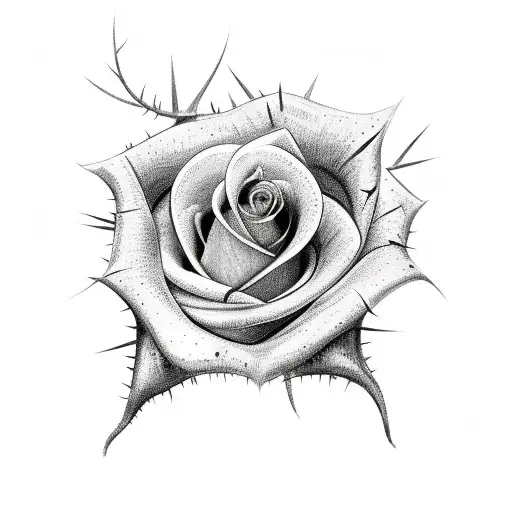 Small Rose With Long Thorns