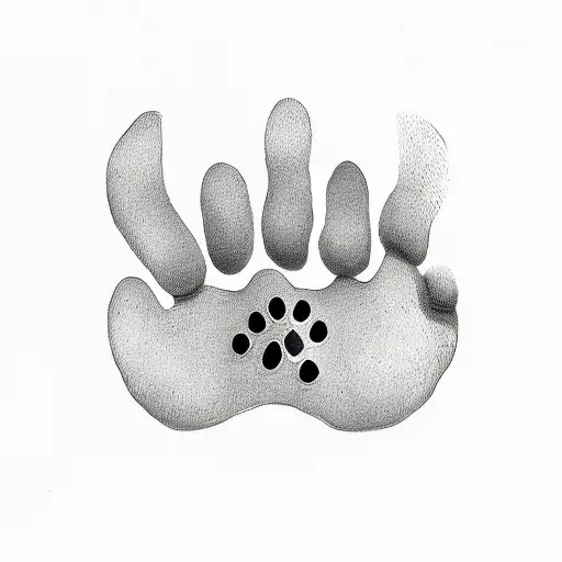 Dog Paw With A Semicolon