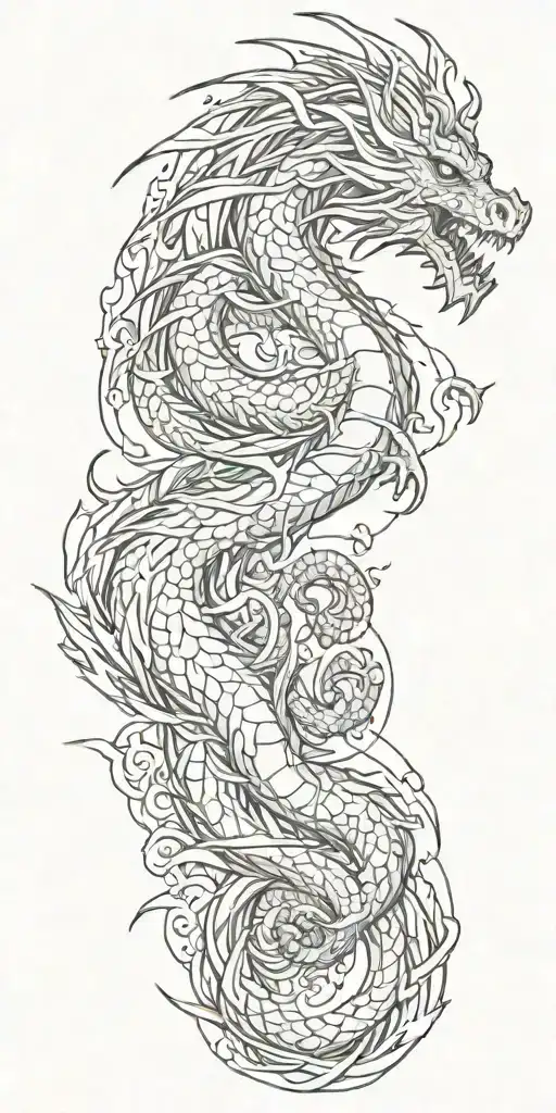 Abstract Dragon Flying