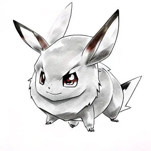 Pokemon Eevee In Watercolor