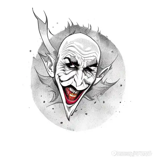 Joker Card That's On Fire